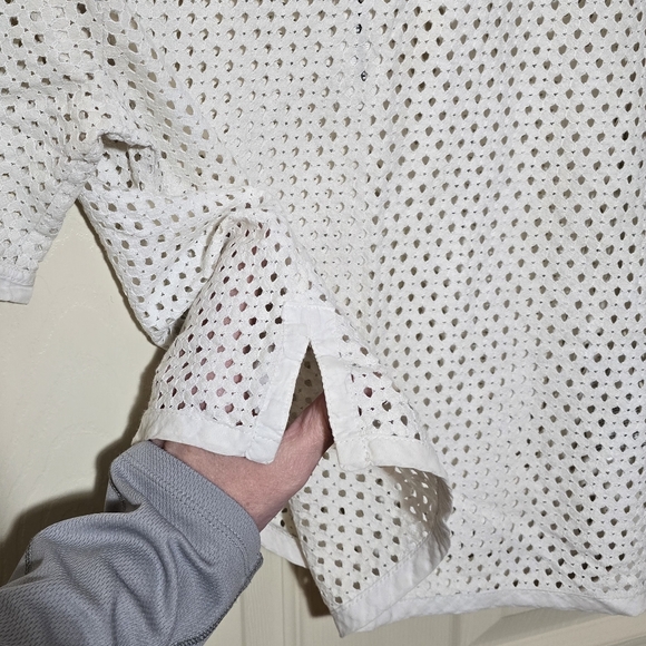 Size S Banana Republic Crew Neck Eyelet Lace Vintage Crop Top - Picture 5 of 12